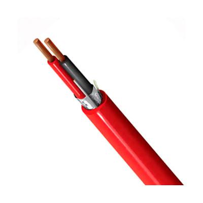 Fire Alarm Cable, Riser-FPLR, 2-16 AWG solid bare copper conductors with polypropylene insulation, overall Beldfoil® shield, PVC jacket with ripcord