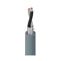 Cable de control de cobre estañado Belden, 2 x 18AWG, Aislamiento polietileno, blindaje con cinta aluminio al 100% e hilo de dren 20AWG, cubierta de PVC color Cromo, 300V, 60°C - 8760 0601000
