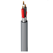 Security &amp; Commercial Audio Cable, Riser-CMR, 3-16 AWG stranded (19x29) bare copper conductors with polypropylene insulation, Beldfoil® shield, PVC jacket with ripcord