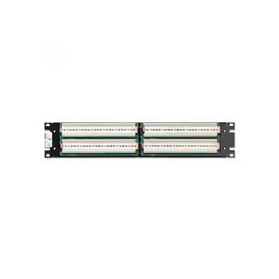 CAT5E HD-110 PATCH PANEL, 48-PORT, 2U, BLACK