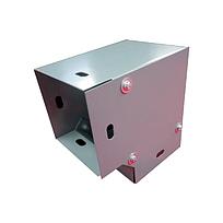 Codo horizontal Charofil, de 90°, cal. 22, 65x65 mm, acero - CH-DCH9065L