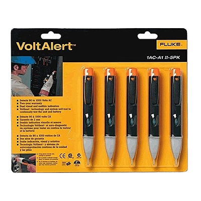 Comprobador de voltaje sin contacto Fluke, Voltalert 1Ac-A1-Ii, Paquete De 5 - FLK-1AC-A1-II-5PK