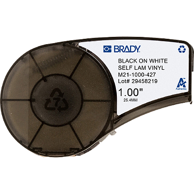 BRADY Etiquetas de vinilo autolaminable, Para cables y alambre, Serie BMP21 PLUS - M21-1000-427