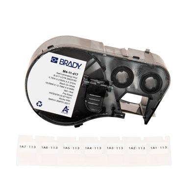 Etiquetas envolventes autolaminables de vinilo con cinta de impresión, 0.75" x 0.5", M4-11-427