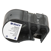 Etiquetas envolventes autolaminables de vinilo con cinta de impresión para impresoras M5 - 1.5" x 1.5", Blanco