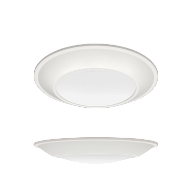 6" Juno Slim Tapered Disk Light  950 lumenes 3000K 90CRI Wet Location acabado matte white marca Juno