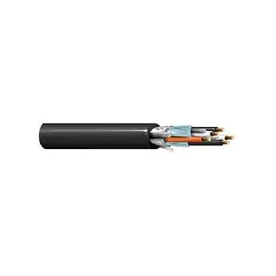UL Instrumentation, 4 Pair 18+22AWG (7x26+7x30) Bare Copper, PVC Insulation E1 Color Code, Individual &amp; Overall Beldfoil® Shield, Black PVC Outer Jacket, PLTC ITC CMG AWM 2464 SUN RES
