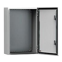 WallMount IP66 1Dr Enc w Pnl Armario de acero dulce y puerta simple IP 66 500mm X 500mm X 210mm  , Hoffman