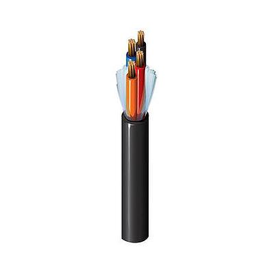 UL Type TC (1277) PVC-Nylon/PVC, 4 Conductor 14AWG (7x22) Bare Copper, PVC-NYL Insulation E2 Color Code, Black PVC Outer Jacket, 600V TC-ER 150V NPLF 90C Dry/Wet SUN RES DIR BUR