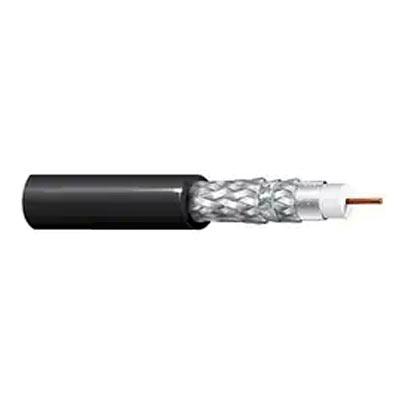 Coax RG-6 18 AWG (Solid) Bare Copper Covered Steel, Foam PE Insulation, Overall Duobond® II+Aluminum Braid(60%)+Duofoil®+Aluminum Braid(40%) Shield, PVC Outer Jacket, CMR