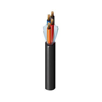 UL Type TC (1277) PVC-Nylon/PVC, 4 Conductor 14AWG (7x22) Bare Copper, PVC-NYL Insulation E2 Color Code, Black PVC Outer Jacket, 600V TC-ER 150V NPLF 90C Dry/Wet SUN RES DIR BUR